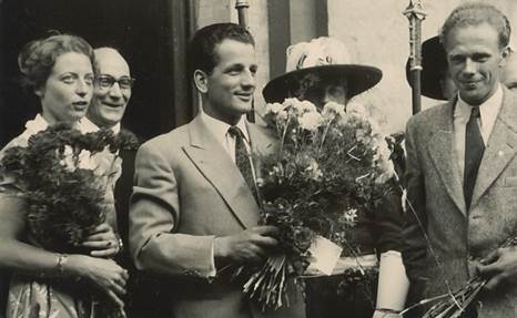 1955 Weltmeister HG Winckler Empfang 3