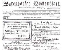  Gründungsanzeige im Warendorfer Wochenblatt